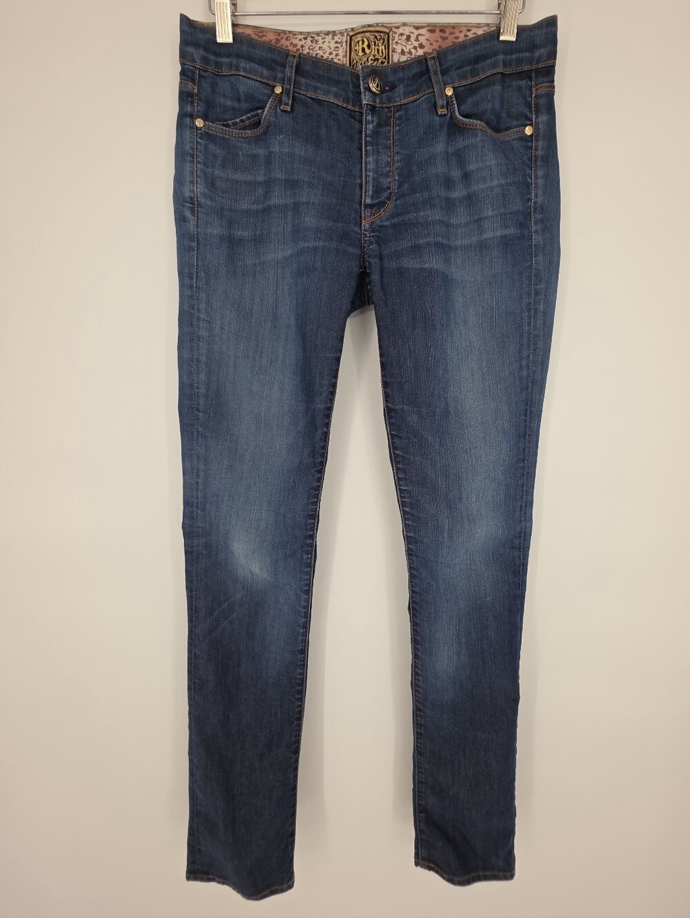 Rich & Skinny Nightshift Vintage Slim Straight Jeans Women's Size 27 Medium Wash